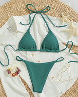Couleur unie Sexy 2024 Xxx Hot Bikini Vente en gros Femmes Bikini Maillots de bain