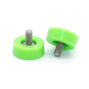 ล้อพลาสติก POM สีเขียวแบบเอียงสำหรับขายส่ง อุปกรณ์เสริมเครื่องพิมพ์ ลูกปืน รอกเคลือบยาง ล้อนำทางทรงกรวย - Product Image 4