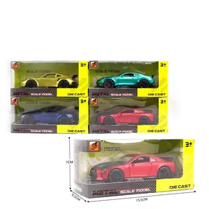 Mainan Skala 1:36 Diecast Mainan Kendaraan Model Mobil Paduan Pintu Dibuka Tarik Kembali Mini Mobil Sport Diecast Mobil