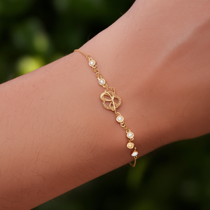 Fashion Charm <b>Bracelet</b> 316L Stainless Steel PVD Gold Plating Heart <b>Infinity</b> Design Women's Jewelry - Product Image 3