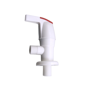 Robinet d'arrêt triangulaire en plastique blanc de haute qualité, prix de gros, 1/2 pouce - Product Image 1