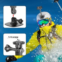 Motorrad-Fahrzubehör-Set für GoPro/DJI/Insta360 Brustgurt und Helm Flexibler Klebemontagehalter Komplettes POV-Set