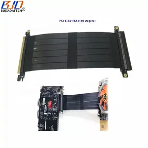 180 Degree PCI Express 3.0 16X Slot to PCI-E X16 GPU Riser Extension Cable 10CM-100CM