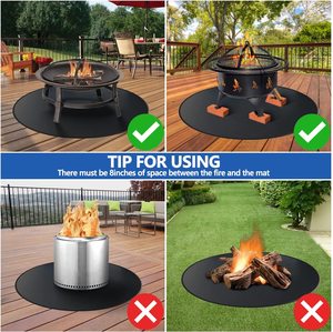 Tapis de protection double face ignifuge pour barbecue et foyer, idéal pour terrasse - Vente chaude - Product Image 4