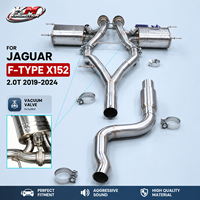 Système d'échappement arrière à soupape KM SS304 brossé pour Jaguar F-Type X152 2.0T 2019-2024, silencieux arrière haute performance