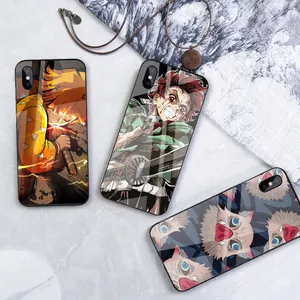 Casing Ponsel Anti Gores Desain Anime Terlaris untuk Iphone 14 13 Pro Max Casing Kaca Kualitas Terbaik