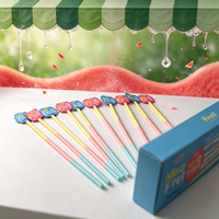 Bâtonnets de bonbons en poudre aux fruits mélangés saveur pastèque, bonbons à sucer en tube coloré, nouveauté pour enfants, bonbons sucrés en boîte, vente en gros