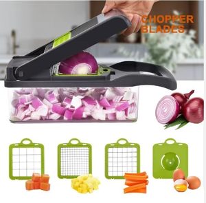 BPA Free Kitchen Tools Onion Slicer Dicer Spiralizer 14 in 1 <b>Vegetable</b> Cutter Shredder Hand Graters Fruit <b>Vegetable</b> <b>Chopper</b> - Product Image 3