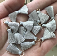 Sjzmm échantillon gratuit 2cm Mini frange de glands en soie pour la fabrication de bijoux100 % glands de rayonne pour la décoration de bijoux