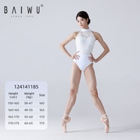 124141185 Baiwu femmes filles cou manches suspendues Ballet justaucorps Performance scène danse porter Costume gymnastique Costume vêtements