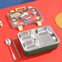 Boîte à lunch en acier inoxydable multi-compartiments 850 ml sans BPA, conteneur alimentaire portable pour bébés, enfants et adultes