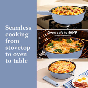 Poêle à frire de haute qualité en gros, durable, antiadhésive, en <span class=keywords><strong>aluminium</strong></span> moulé sous pression, avec couvercle en verre - Product Image 3