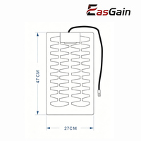Système de chauffage de siège intelligent en alliage de fibre de carbone pour voiture, coussin chauffant universel à double interrupteur rotatif