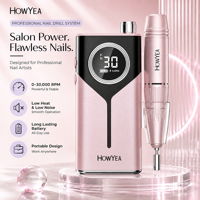 Machine à ongles électrique Howyea 30000 tr/min sans fil rechargeable portable pour manucure et ponceuse à ongles pour salon et usage domestique
