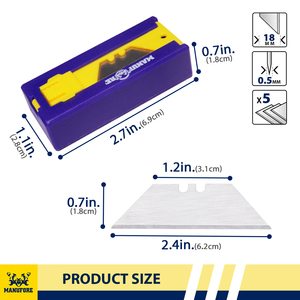Hochwertiger Trapez Utility Knife Blade Dispenser Kohlenstoffs tahl Blade Folding Utility Knife Set Schnellwechsel-Schneid klinge - Product Image 3