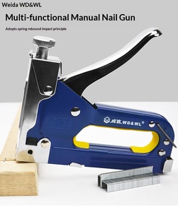 Pistola <span class=keywords><strong>per</strong></span> Chiodi Manuale Multifunzione 3-in-1 <span class=keywords><strong>per</strong></span> Chiodi Tipo U/T, Attrezzo Manuale a Forza Regolabile - Product Image 3