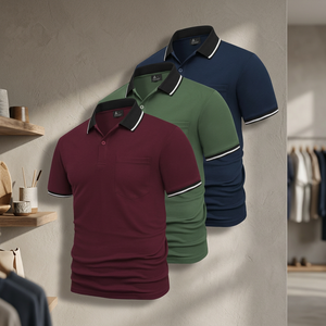 Camiseta de Golf de Manga Corta de 3 Piezas para Hombre SwissWell, Tejida, Absorbente de Sudor, Transpirable, Deportiva, de Verano - Product Image 3