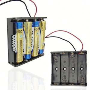 Bestseller Produkt 4 Aa Batterie gehäuse 6v Batterie halter mit Kabel Nr. 5 Trocken <span class=keywords><strong>UM</strong></span>-3 Schwarz AA Alkaline Batterie - Product Image 1