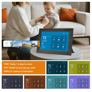 Cadre photo numérique intelligent en gros de 10,1 pouces, 32 Go, avec <span class=keywords><strong>écran</strong></span> tactile IPS HD 1280*800, Wi-Fi, personnalisable, pour montage mural - Product Image 2