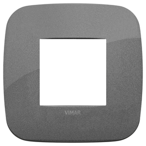 Vimar Placca Rotonda 2M Ardesia 9.7x9.7 Cm Per Uso Presa a Muro - Product Image 1