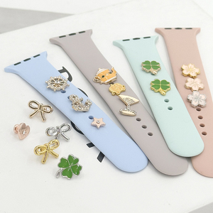 Breloques de bracelet de montre de dessin animé à la mode pour <span class=keywords><strong>Apple</strong></span> <span class=keywords><strong>Watch</strong></span>, clou décoratif pour montre intelligente, bracelets en Silicone - Product Image 5