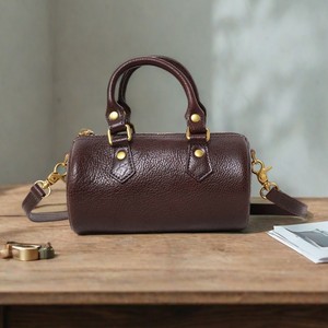 Retro Style Top Grain Cowhide <b>Mini</b> <b>Bag</b> 7 Inch Vintage Women's Handbag Tote Crossbody Water Resistant Coffee Brown Green - Product Image 2