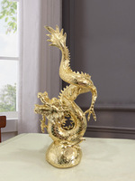 Dragon chinois porte-bonheur en résine 2026, décoration Feng Shui pour la maison et le bureau, figurines de dragon chinoises, statue de dragon Feng Shui de luxe, décoration