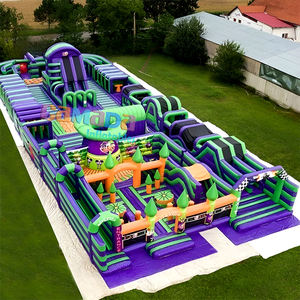 Centro de Entretenimiento Familiar, Gran Parque de Juegos Inflable con Tobogán, Castillo y Piscina de Pelotas, Área de Juegos para Niños Pequeños con Protección UV y Resistente al Fuego - Product Image 6