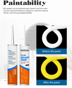 310ml nhôm ống đen PU kính tự động Sealant chất kết dính không thấm nước PU Sealant cho kính chắn gió tự động - Product Image 2