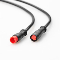 Cable a prueba de agua de baja potencia de 2 pines con conectores hembra y macho para motocicleta E-Bike Cable de bicicleta eléctrica