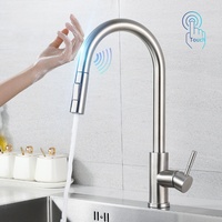 Robinet de cuisine monocommande chaud/froid en acier inoxydable 304, avec cartouche céramique, finition brossée, design moderne et minimaliste, à poser sur comptoir, pour l'international