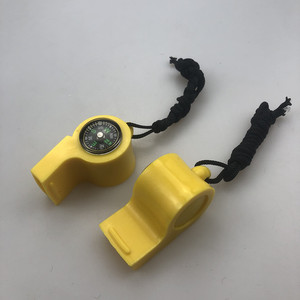 Two In One Whistle With Compass Compact Portable Emergency Outdoor Camping Sports ABS Material Hanging Ring Type - Product Image 2