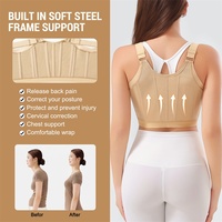 Soutien-gorge Corset de Maintien Poitrine Push-up et Rétracteur, Gaine Amincissante, Correcteur de Posture Dorsale pour Femme