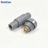 Connecteur rond en plastique Sinztion Medical multi-cœurs, type aviation PAG PKG 0P, autobloquant, à pousser-tirer, avec broches personnalisables, emballage