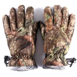Camouflage Hunting Gloves Winter Waterproof Windproof Gloves Adjustable Pro Anti-Slip Camo Gear Full Finger Hunting Outdoors