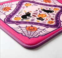 Alas Mahjong Jaring Laba-Laba Halloween Mewah Terlaris, Portabel, Tahan Air, Ramah Lingkungan, Desain Seram untuk Mahjong