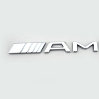 Emblèmes de voiture en lettres 3D chromées ABS AMG, autocollants adaptés aux emblèmes Mercedes Benz