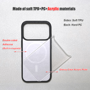 도매 2D 논슬립 TPU PC 마그네틱 블랭크 UV 프린팅 아이폰 17 프로용 폰 케이스 - Product Image 2