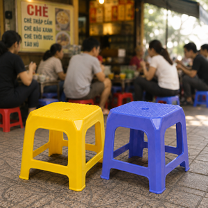 Multi Color Convertible Plastic Square <b>Stool</b> Stackable Lightweight PP Backless Seating Ottoman Chair Bedroom School Classroom - Product Image 2