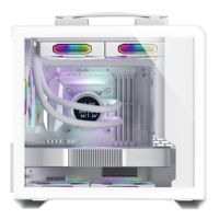 Panneau latéral en verre Boîtier d'ordinateur Micro ATX Boîtier d'ordinateur de jeu Mini ITX MATX Boîtier d'ordinateur portable élégant et compact avec ventilateur RVB