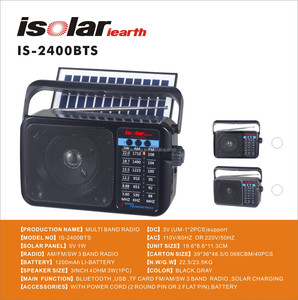 Speaker Portabel <span class=keywords><strong>Radio</strong></span> BT tenaga surya, <span class=keywords><strong>Radio</strong></span> darurat FM AM SW <span class=keywords><strong>Radio</strong></span> mobil - Product Image 2