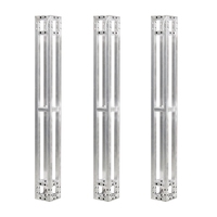 Kit de treillis carré : Lot de 3 treillis carrés 10x10x100cm pour système de tente, éclairage DJ, intérieur/extérieur, portable