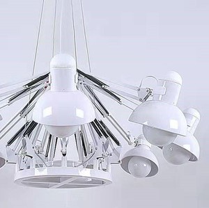 <span class=keywords><strong>Lustre</strong></span> de bureau de style industriel moderne, en fer forgé, personnalisé, LED multi-têtes, forme irrégulière - Product Image 6
