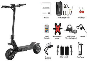 Yume Hawk 1200W * 2 động cơ kép Xe tay ga 70 km/h 60V 25Ah 30Ah Yume E Scooter Yume Hawk Pro điện xe tay ga 3000W * 2 50mph tốc độ tối đa - Product Image 6