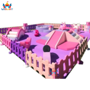 2026 Pink WINWAYTOYS Commercial Indoor Inflatable Soft Play Set Wooden PVC/PP <b>Ball</b> <b>Pit</b> Climber Tunnel Slide Hot Sale Amusement - Product Image 6