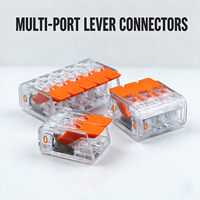 Connecteurs électriques automobiles universels à branchement rapide, bornes en cuivre 450V/32A avec connexion par compression et levier de commande