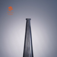 Bouteille en verre conique haute de 700 ml, couleur gris fumé, adaptée à l'emballage de spiritueux haut de gamme tels que la vodka, le gin et le whisky
