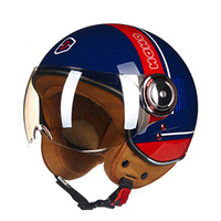 Casque de moto ABS B-110B avec certification ECE DO Demi-visage rouge vif Casque de moto de haute qualité 110