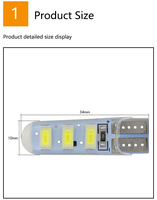A80 LED-Autolampe W5W 5630 5730 6LED Stroboskop-Blitzlicht Autoinnenbeleuchtung T10 6SMD Rückfahr- und Kennzeichenbeleuchtung Silikonlampe