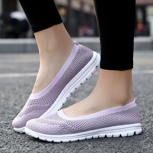 Spring new mesh women's <b>shoes</b>, flat and <b>soft</b>, comfortable sports <b>shoes</b>, shallow mouth hollow breathable casual women's <b>shoes</b> - Product Image 2